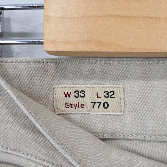 NWT J.Crew Men's 770 Straight-Fit Bergen Five-Pocket Pant Sandwash Canvas 33x32 - Picture 8 of 11